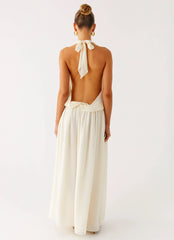 Narlah Halter Maxi Dress - Ivory