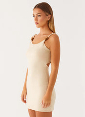 Elaina Knit Mini Dress - Oatmeal