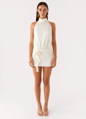 Birdie Halterneck Mini Dress - Ivory