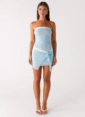 Oceanfront Mini Dress - Blue