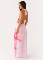 Bryony Cowl Maxi Dress - Pink