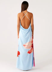 Chloe Maxi Dress - Turquoise Bloom