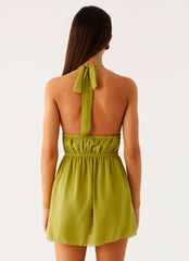 Dione Halter Mini Dress - Citrus