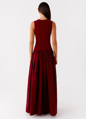 Shivani Maxi Dress - Maroon