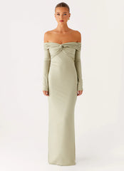 Marla Long Sleeve Maxi Dress - Sage