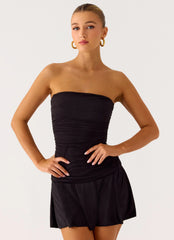 Meridella Strapless Mini Dress - Black