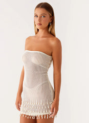Carpe Diem Crochet Mini Dress - Ivory
