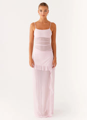 Jenni Ruffle Maxi Dress - Pink