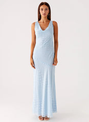 Sundance Chiffon Maxi Dress - Blue