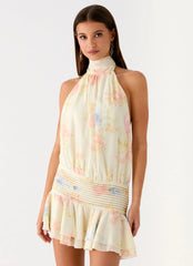 Willow Chiffon Mini Dress - Spring Meadow