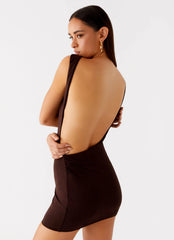 Radia Mini Dress - Chocolate