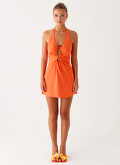 Coa Mini Dress - Tangerine