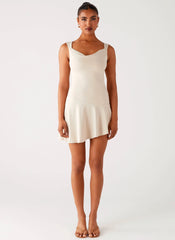 Dune Whisper Mini Dress - Ivory