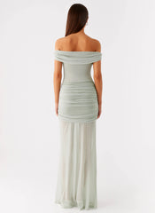 Eyllin Off Shoulder Maxi Dress - Sage