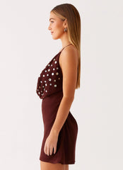 Renegade Feeling Mini Dress - Chocolate