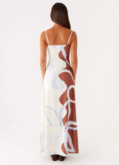 Aster Bloom Maxi Dress - Bloom Wave Print