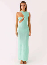 Offshore Knit Maxi Dress - Pastel Green