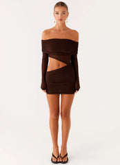 Emery Mini Dress - Chocolate
