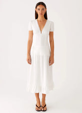 London Midi Dress - White