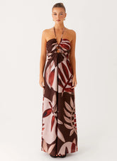 Ramona Linen Maxi Dress - Cinnamon Palm