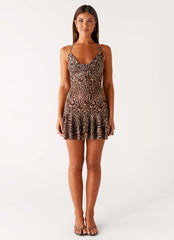 Cheetah Sands Mini Dress - Cheetah
