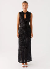 Kore Sequin Maxi Dress - Black