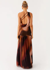 Carlina Maxi Dress - Black Gradient