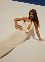 Mistlight Cowl Maxi Dress - Yellow