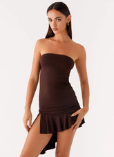 Arianne Mini Dress - Chocolate