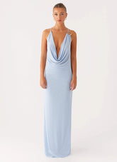Game Player Maxi Dress - Blue