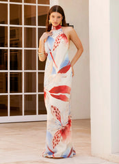 California Maxi Dress - Deep Sea Bloom