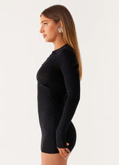 Off Duty Polo Dress - Black