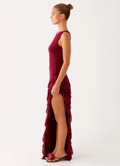Hendrix Maxi Dress - Raspberry Wine
