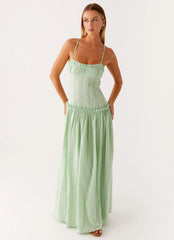 Jacinda Drop Waist Maxi Dress - Sage