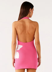 Aloha Knit Mini Dress - Pink