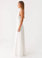 Ember Valley Cotton Maxi Dress - Ivory