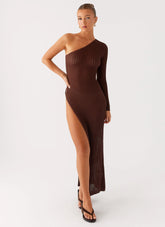 Kerri Knit Maxi Dress - Dark Chocolate