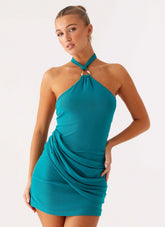 Henrietta Mini Dress - Turquoise
