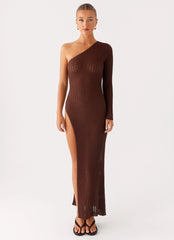 Kerri Knit Maxi Dress - Dark Chocolate