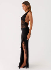 Wrenna Halter Neck Maxi Dress - Black