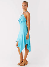 Salt Kiss Midi Dress - Turquoise