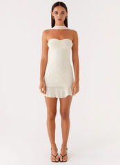 Pari Open Back Mini Dress - Ivory