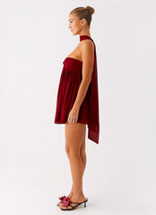 Saturn Mini Dress - Maroon