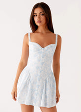 Domaine Mini Dress - Blue Floral