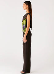 Good Fortune Maxi Dress - Lime Flower