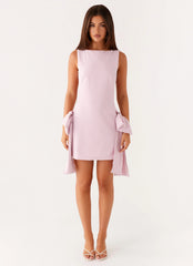 Rhodes Bow Mini Dress - Pink