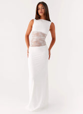 Medina Lace Maxi Dress - White