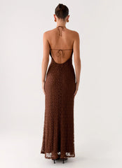 Promise Me Lace Maxi Dress - Chocolate
