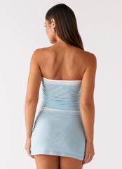 Oceanfront Mini Dress - Blue