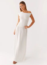 Ardella One Shoulder Maxi Dress - Ivory